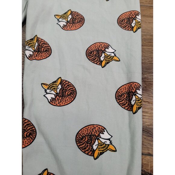OS LuLaRoe One Size Leggings Fox Foxes Woodland Nature Rare ! - Picture 5 of 10